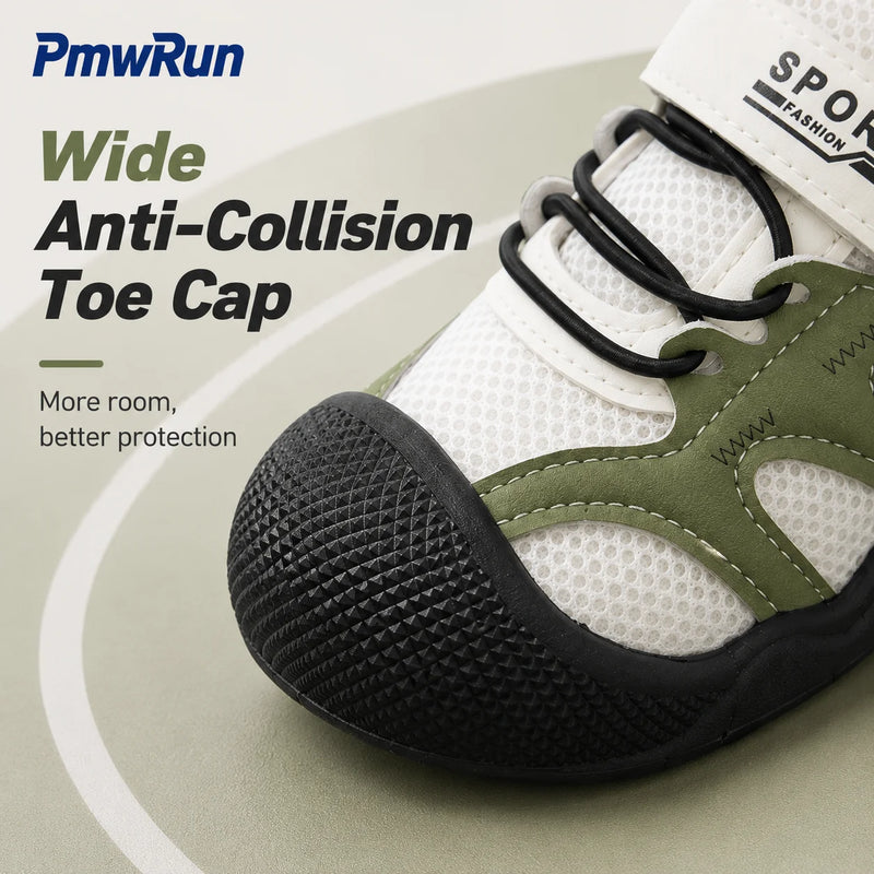 Fashion Sport Shoes For Children PU Leather Kid's Sneakers Anti-slippery Ergonomics Boy's Girl's Running Footwear Toddler Shoes