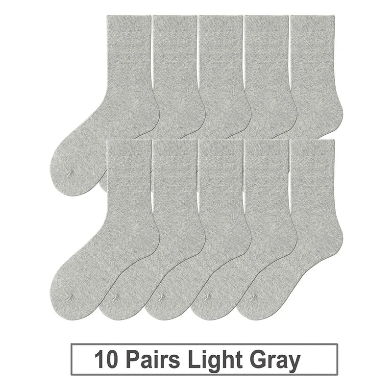 10 Pairs Men's Cotton Socks New Styles Black Business | SAMAG