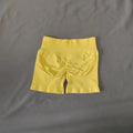 DF L0G0 Women Impact High Waist Seamless Hip Lifting Shorts Elastic Breathable Fitness Yoga Running Workout Shorts