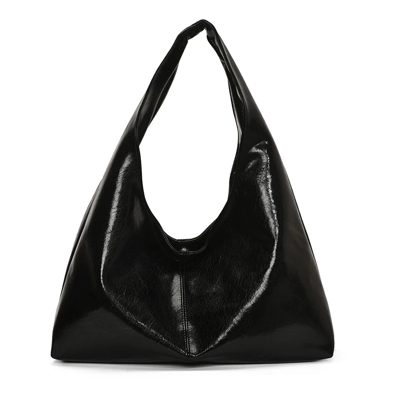 LEFTSIDE High-capacity Shoulder Bags for Women 2025 PU Leather Females Underarm Bag Lady Simple Hobo Bag Handbags and Purses