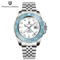 Top PAGANI DESIGN PD1662 Men GMT Automatic Mechanical Watch Black Ceramic Bezel Sapphire Glass 100M Waterproof Jubilee Stainless Steel Bracelet Sports Diver Wristwatch Reloj Hombre+gift box