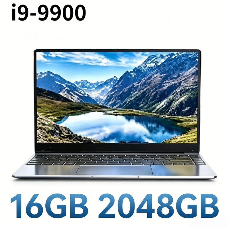 Intel i9 9900 14.1 Inch Ultra Slim Gaming Laptop 5GHz 32GB DDR4 2TB SSD 1920x1080 Office PC Pro Max 2026