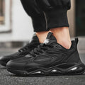 Men's Sports Shoes Trendy Flat Heel Low-top Soft-soled Round Toe Lace-up Large Size New High-quality Solid Color Running Shoes