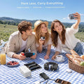 Power Bank,15000mAh Portable Charger with Built in Cable,22.5W Fast Charging,6 Outputs,Slim Travel Essential Battery Pack