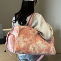 Fashion Canvas Tie-dye Women's Travel Bag Luxury Designer Boston Bag Large capacity shoulder crossbody bag with shoe compartment