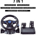 DATA FROG Racing Steering Wheel Vibration Controller Sim Racing Wheel with Pedals for PC Gaming Console Universal Gamepad