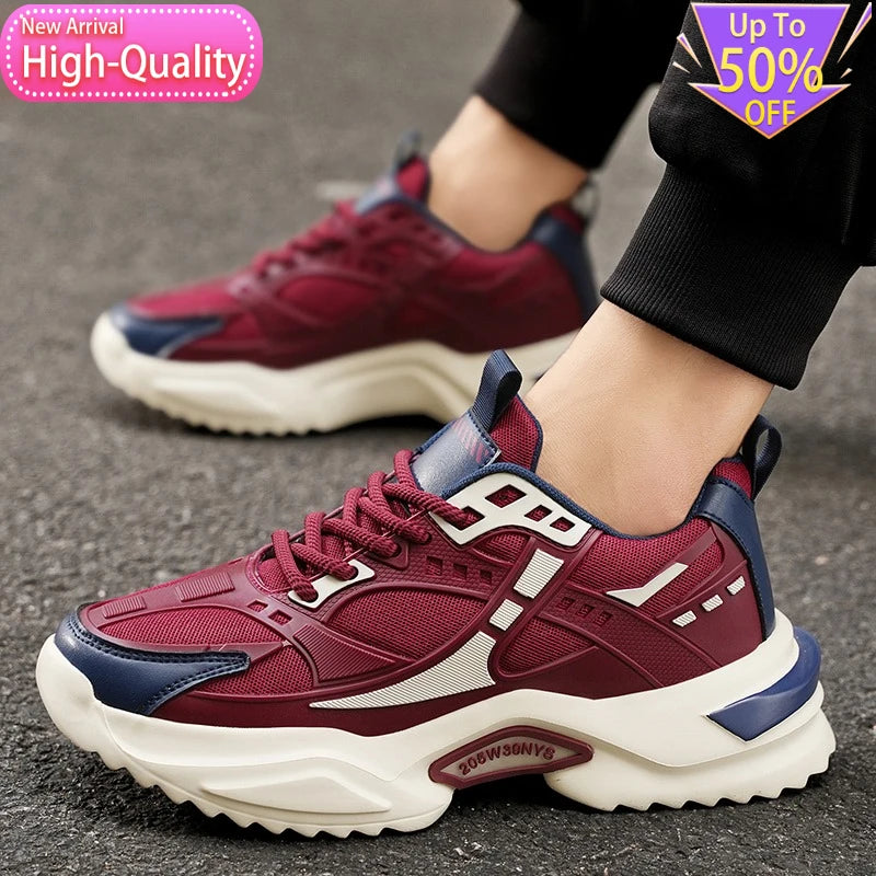 2026 Summer Hot Selling Low Cut Anti Slip Mens Casual Shoes Buffer Training Lace Up Sports Shoes Street Fashion Walking Shoes