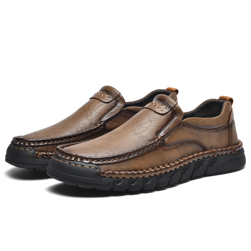 DIMANYU Men Loafers Slip‑on Casual Shoes Non‑Slip Genuine Leather  Walking Loafers Male Daily Outdoo Leather Footwear