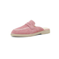New Genuine Leather Cowhide Women Mules,Round Toe Slip-on Women Slippers,Flats Women Shoes