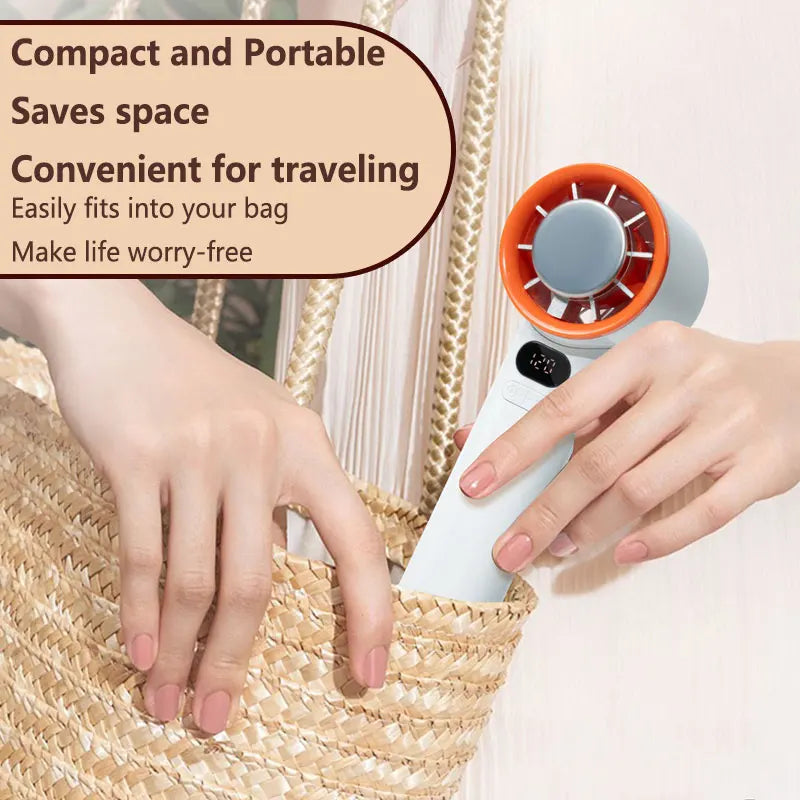 MIJIA Portable Fan Handheld 120 Speed Mini Bladeless Desktop Fan Rechargeable Instant Cooling With Ice Mode For Men Women NEW