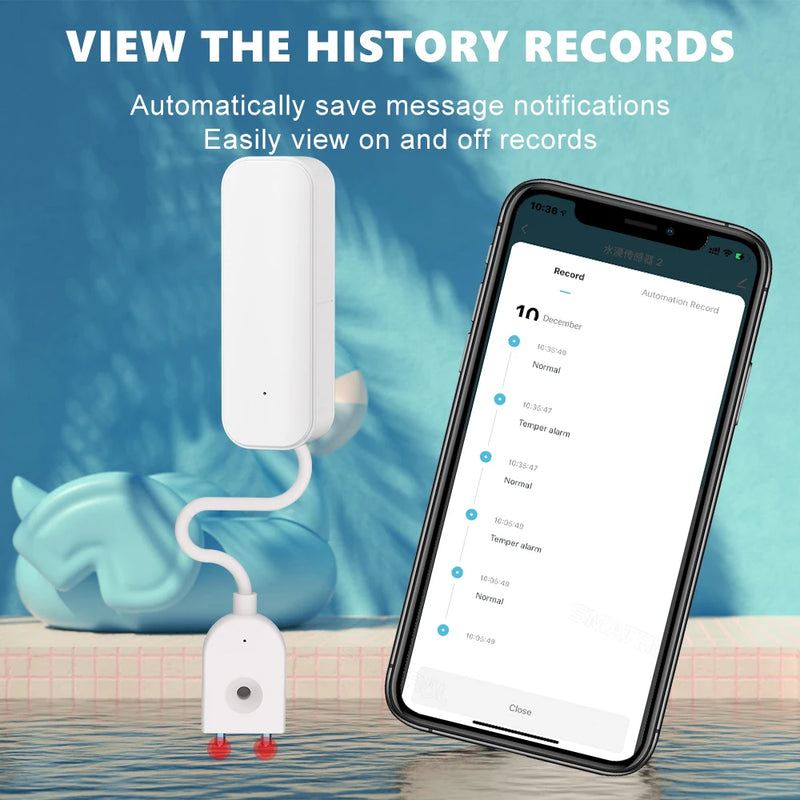 Tuya WiFi/Zigbee Water Level Sensor Leakage Alarm Flood Leak Detector Smart Life APP Water Alert Overflow Alarm Home