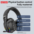 MZYDM Over Ear Headset Bluetooth5.4 Wireless Stereo Gaming B500 Earphones Built-in Mic RGB Light Low Latency Headphones For PC