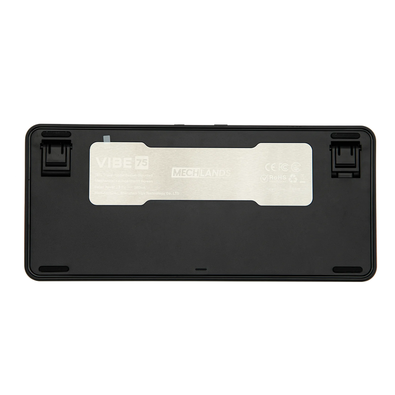 RU Layout MechLands Vibe 75 V2 Russian Version 75% Compact Layout Wired/BT/2.4GHz Wireless Mechanical Keyboard RGB Backlight TFT Screen