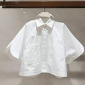 Summer Short Blouses Half Sleeve Embroidered Top Flip - View 3 | SAMAG