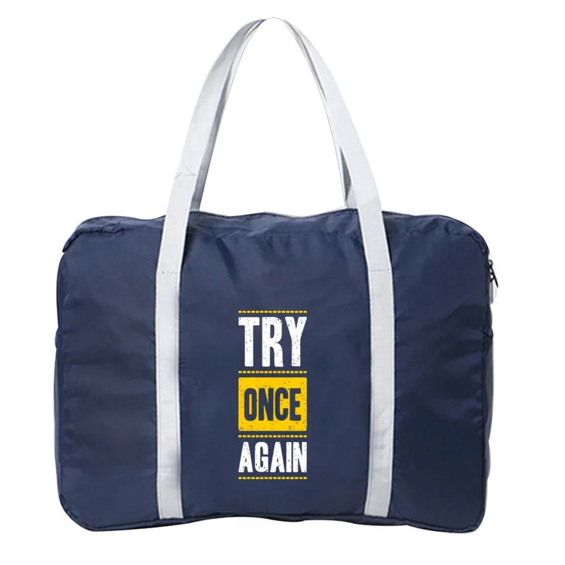 Boston Bag Travel Bag Unisex Foldable Bag Organizers Large Capacity  Portable Phrase Printed Luggage Bags Travel Accessories