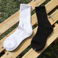 6 Pairs Middle Tube Socks For Men Solid Colour In White | SAMAG