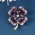 WEIMANJINGDIAN Brand Green Four Leave Clover Irish Shamrock Lucky Crystal Brooches and Lapel Pins Collections