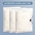 3Pcs Frosted Transparent A4 Loose Leaf Binder 3 Hole Punchless Snap Button File Folder Office School Document Storage Organizer
