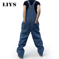 Overalls for Men Denim Suspenders Simple Baggy Jeans | SAMAG