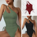 S-XL Shiny Swimwear Women Beach One Piece Swimsuit | SAMAG