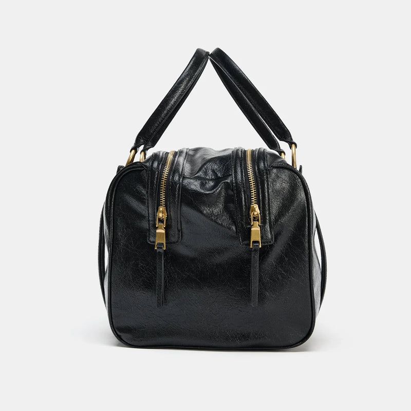 Lady's handbag - Boston bucket bag - single shoulder top handbag - designer crossbody bag - multi-pocket crossbody bag - designe