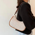 Retro Printing Female Underarm Bag Fashion High Quality Zipper Small Handbag Adjustable Strap Solid Color Shoulder Bags