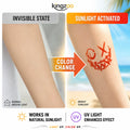 KINGZOO Temporary Tattoo Ink Sun Activated Color Changing Body Art Paint Airbrush Paint for Festival Party Beach Halloween 30ML