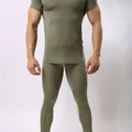 Warm Men Long Johns Ice Silky Ultra-Thin Thermal Underwear Men Underwear Long Johns Men Tops and Pants Set Long Johns Nightwear