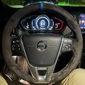 Custom Anti-Slip And Soft Suede Leather Car Steering Wheel Cover For Volvo V60 XC60 XC90 S60 S80 S90 Avant Steering Wrap