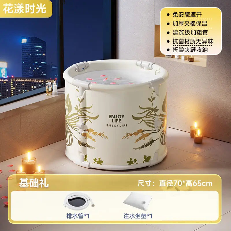 Spa Clearance Bath Tub Free Standing Lazy Soaking Portable Bath Tub Adults Hot Above Ground Badewanne Klappbar Spa Supplies