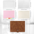New Leather A5 Binder 6 Ring Binder Notebook - PU Leather Refillable Notebook with Binder Pockets, Dividers, Refill Paper