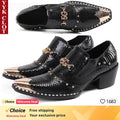 Cool Metal Toes Loafers Handmade  Party Shoes Man Flats Mix Color Fantastic Dress Shoes