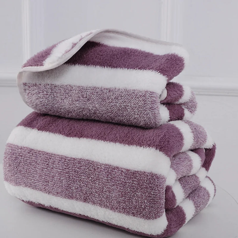 1 Pc Thickened Absorbent Bath Towel Soft Face Towel for Home