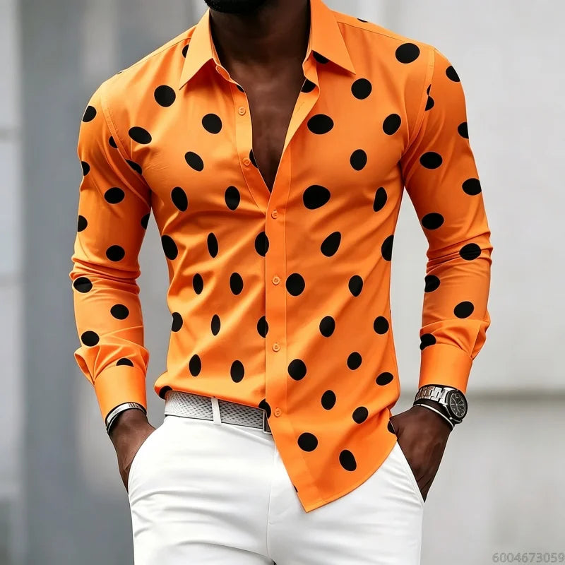 Men's shirt with polka dot print, trendy and personalized | SAMAG
