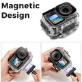 Magnetic Waterproof Case for DJI OSMO Action 5 Pro 4 3 60m Underwater Dive Housing Protective Diving Cover Mount Accessories
