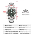 IX&DAO 2026 New 37mm Warrior Men's Automatic Mechanical Watch PT5000 Movement Sapphire Stainless Steel Waterproof 10Bar BGW9
