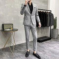 Men's High-Quality Two-Piece Wedding Suit Business Casual Banquet Costume Luxury Ensemble with Trousers