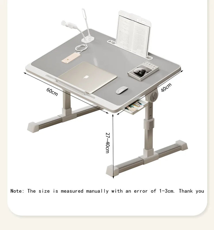 Ai Mu Xianshen Laptop Desk Foldable Bed Table Adjustable Computer Desk Office Children's Study Desk Bedroom Living Room Desk