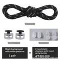 Colorful Spring Lock No Tie Shoelaces 1Pair Round Elastic Quick Lazy Shoelace for Kids Adult Sports Sneakers