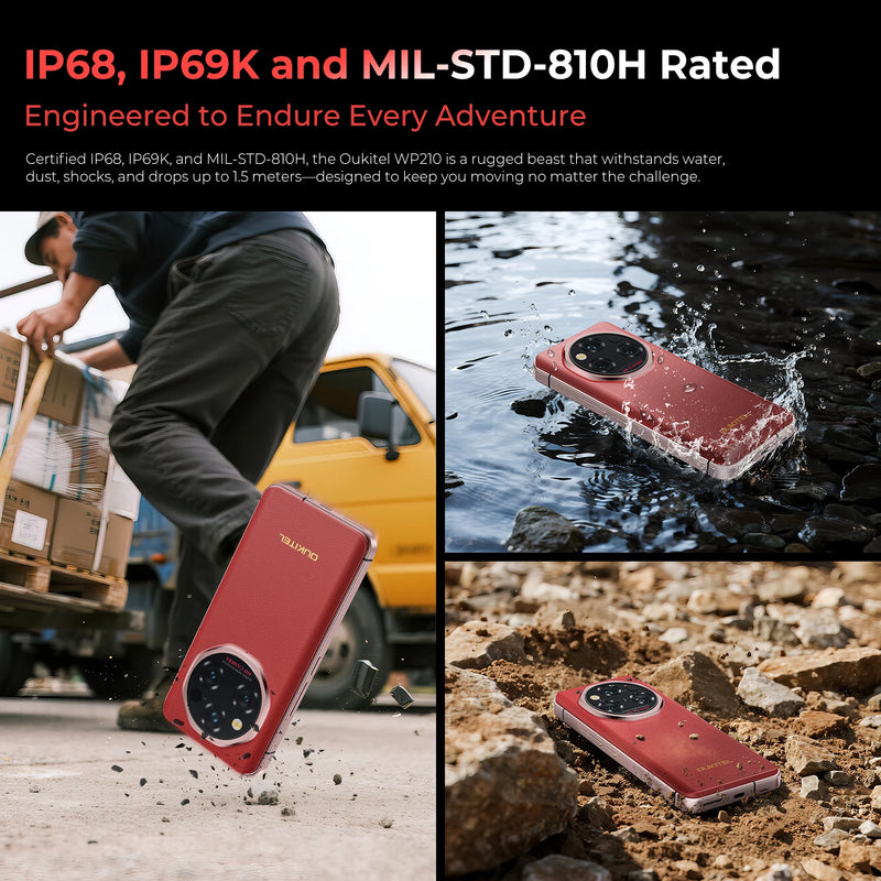 【World Premiere】OUKITEL WP210 Rugged Phone - MTK 8200, 36GB+512GB, 8800mAh 45W, 6.7" FHD+, NFC, 108MP Android15 5G Smartphone