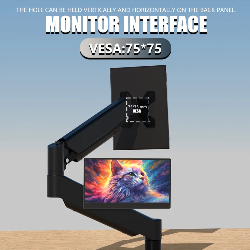 MUCAI N140-S36 Portable Display 14 Inch 60Hz Resolution 1366*768 TN Panel 250cd/㎡ Brightness 3ms Response Portable Monitor