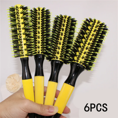 Professional 1/ Boar Bristle Wooden Hair Comb Round Brush | SAMAG