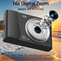 4K Digital Camera 16x Zoom Camcorder 24 Million Pixels Compact Cameras Auto Focus for Kids Adult Beginners Photograph