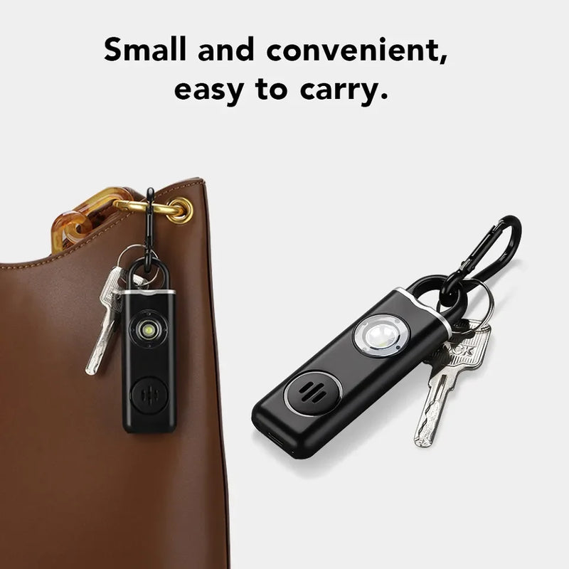 130dB Self Defense Alarm Carrying Scream Loud USB Recharging Panic Alarm Anti-wolf Alert for Girl Child Women Emergency Alarm