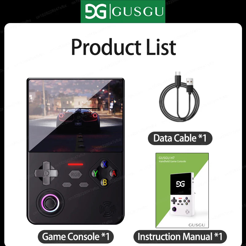 Original GUSGU H7 Portable Handheld Game Console 64 Bit Linux Retro 4.5'' IPS Screen 128G/64G for Children Gift 4000mAh Battery