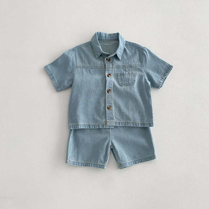MILANCEL Kids Clothing Set Denim Girls Clothes Suit Shirt - View 5 | SAMAG