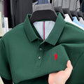 100% pure cotton high - end brand men's short sleeve polo shirt summer fashion original pony embroidery golf - View 8 | SAMAG