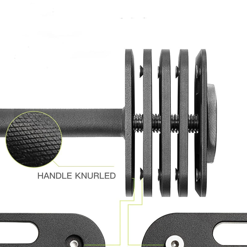 Quick-lock Steel Square Adjustable Dumbbells Set Free | SAMAG