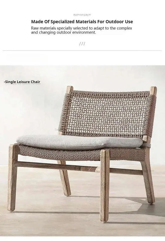 Japanese Style Waterproof and Sunscreen Garden Sofa, Minimalist Designer, Modern Garden Sofa, Artistic Outdoor Furniture, Divano
