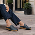 Comwarm Vegan Leather Women's Clogs With Arch Support Classic loafer-inspired Design Slides Cork Footbed Outdoor Mules For Women